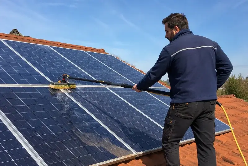 Nettoyage et entretien de panneaux solaires au Gué-de-Velluire