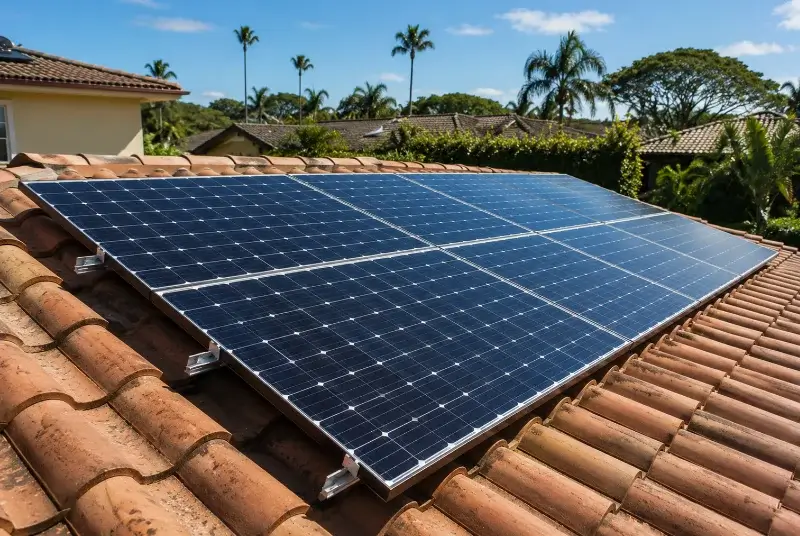 Installation de panneaux solaires au Gué-de-Velluire